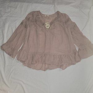 Entro Coral baby doll shirt long Sleeve
